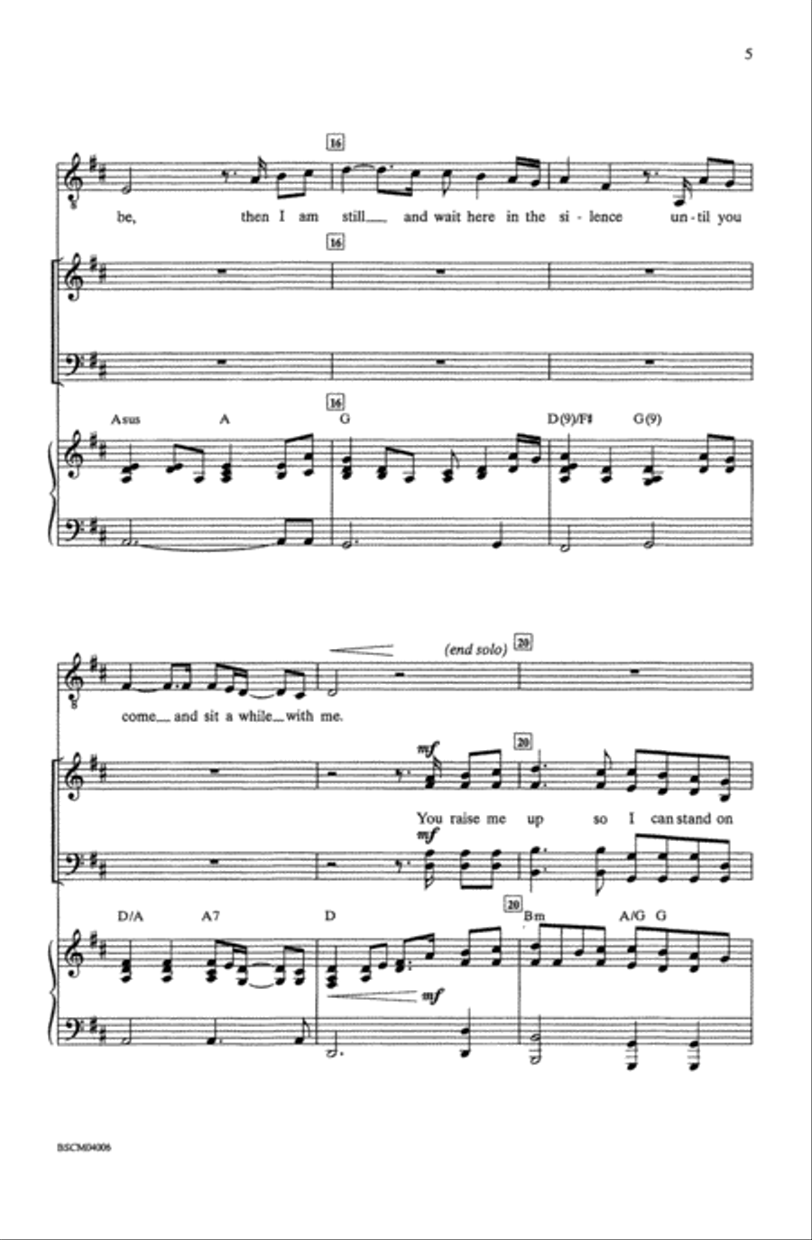 You Raise Me Up 4-Part scores gallery preview page 5