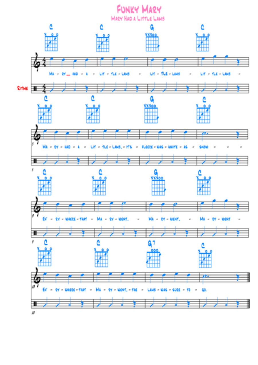 Mary Had a Little Lamb Small Ensemble scores gallery preview page 1