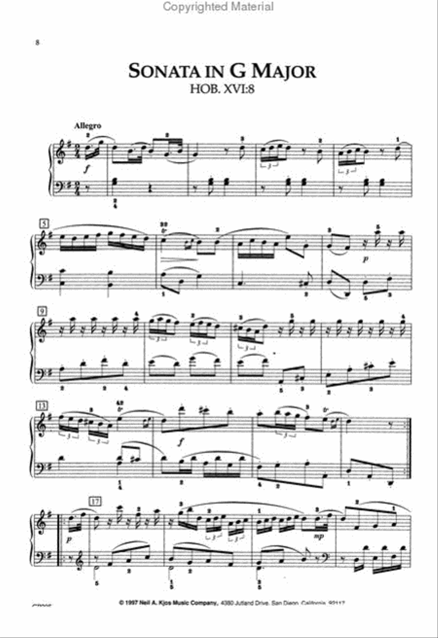 Haydn Six Easy Sonatas Piano Solo scores gallery preview page 3