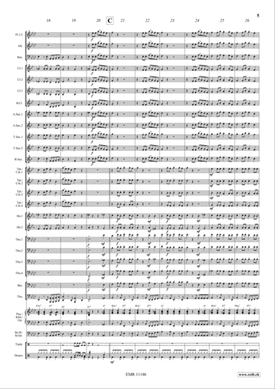 Hibiscus Cha Cha Hibiscus Cha Cha Concert Band scores gallery preview page 6