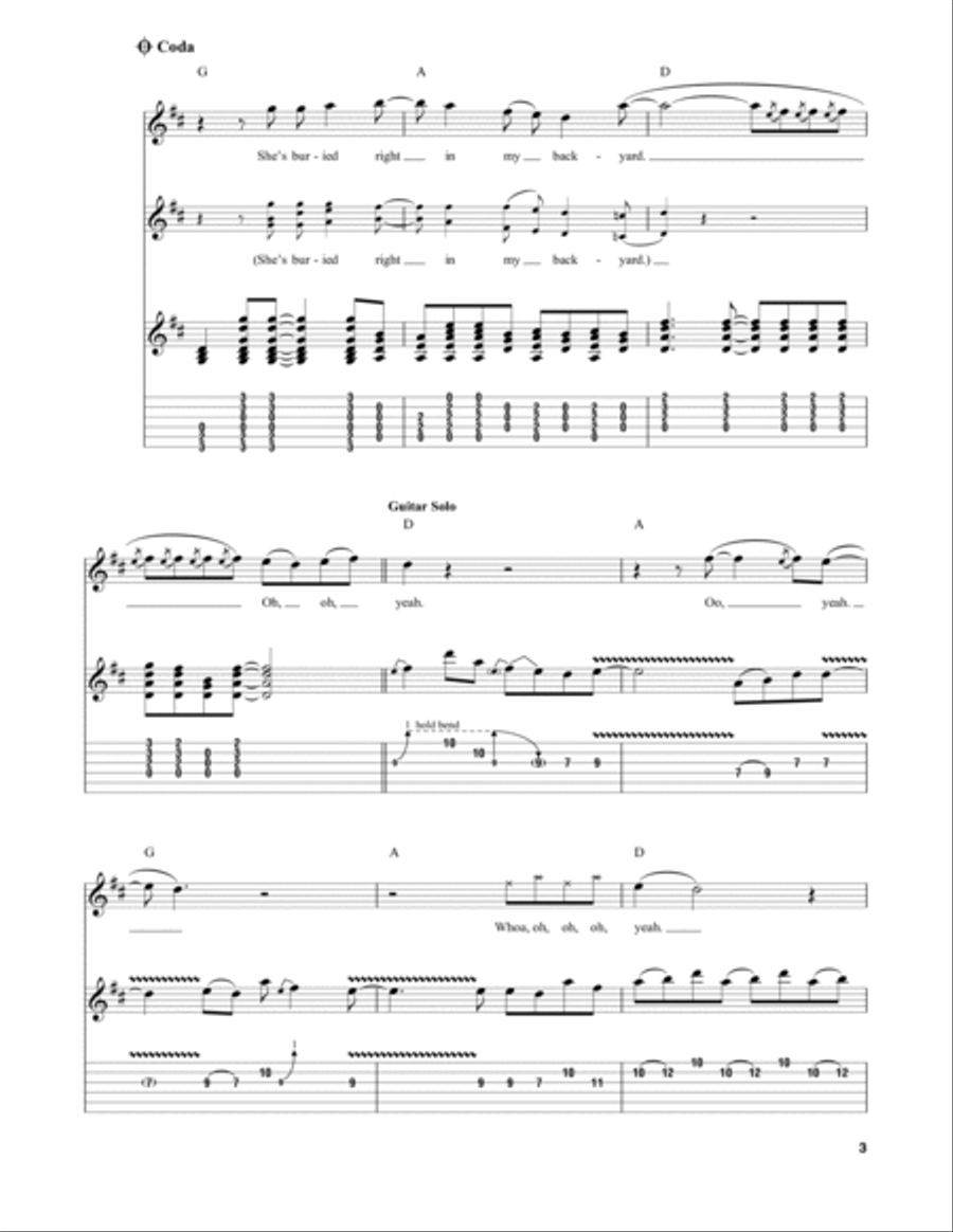 Used To Love Her Guitar Tablature scores gallery preview page 3