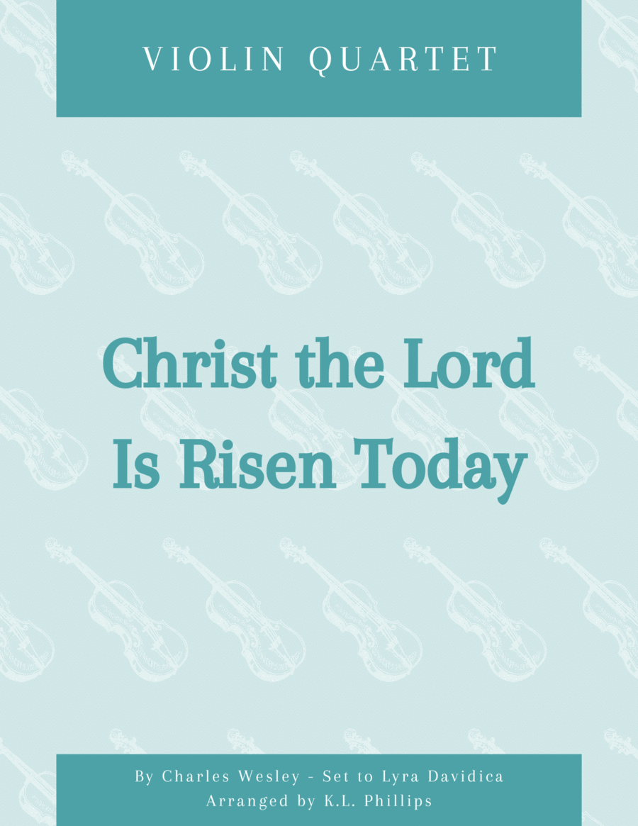 Christ the Lord Is Risen Today - Violin Quartet Violin scores gallery preview page 1