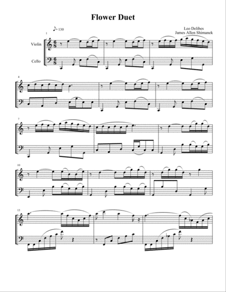 Flower Duet Flower Duet String Duet scores gallery preview page 2