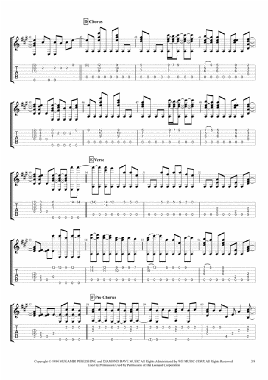 Jump Jump Electric Guitar scores gallery preview page 3
