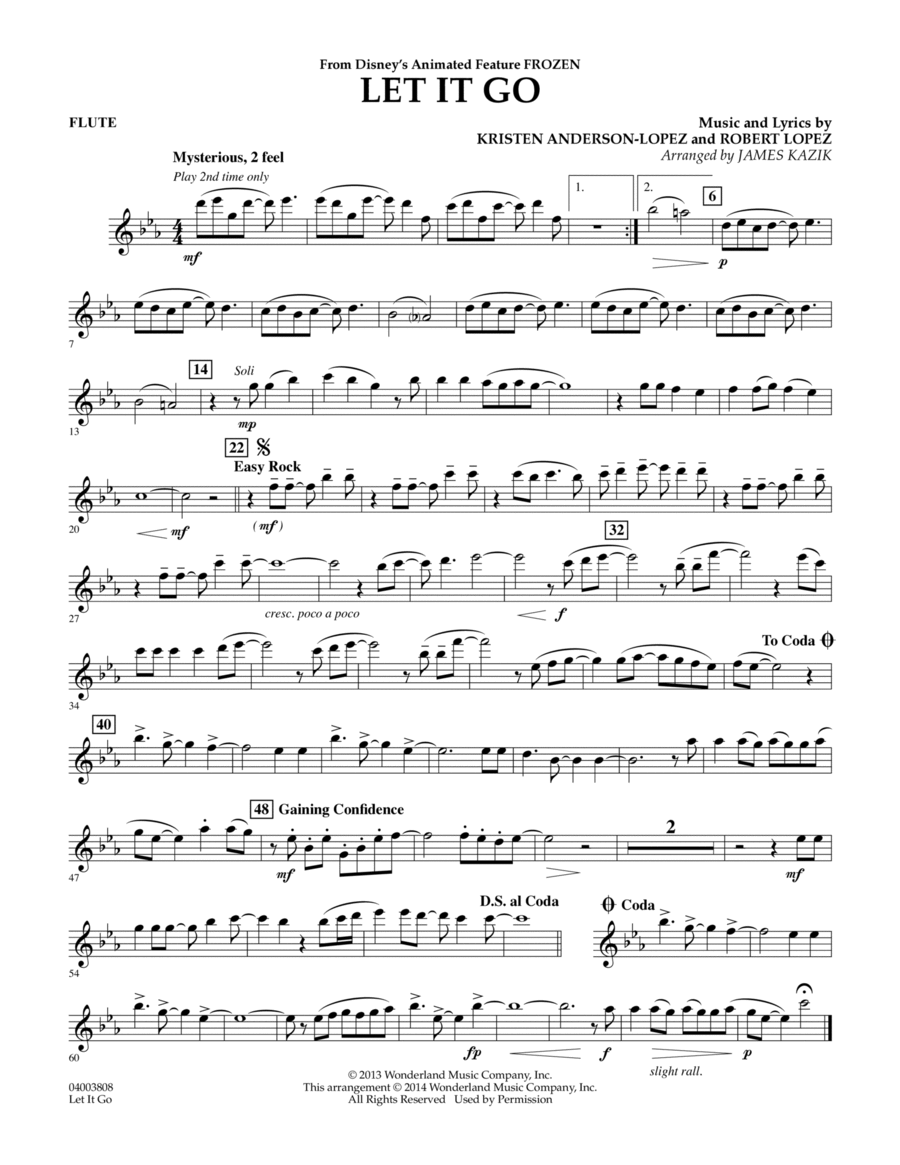 Let It Go - Flute Concert Band scores gallery preview page 1