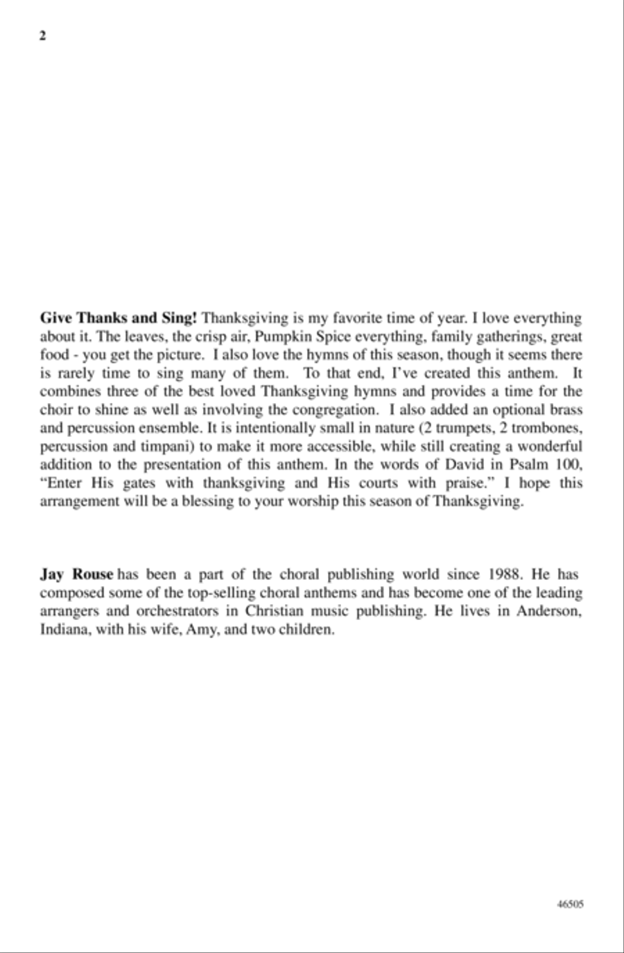 Give Thanks and Sing! Give Thanks and Sing! 4-Part scores gallery preview page 12