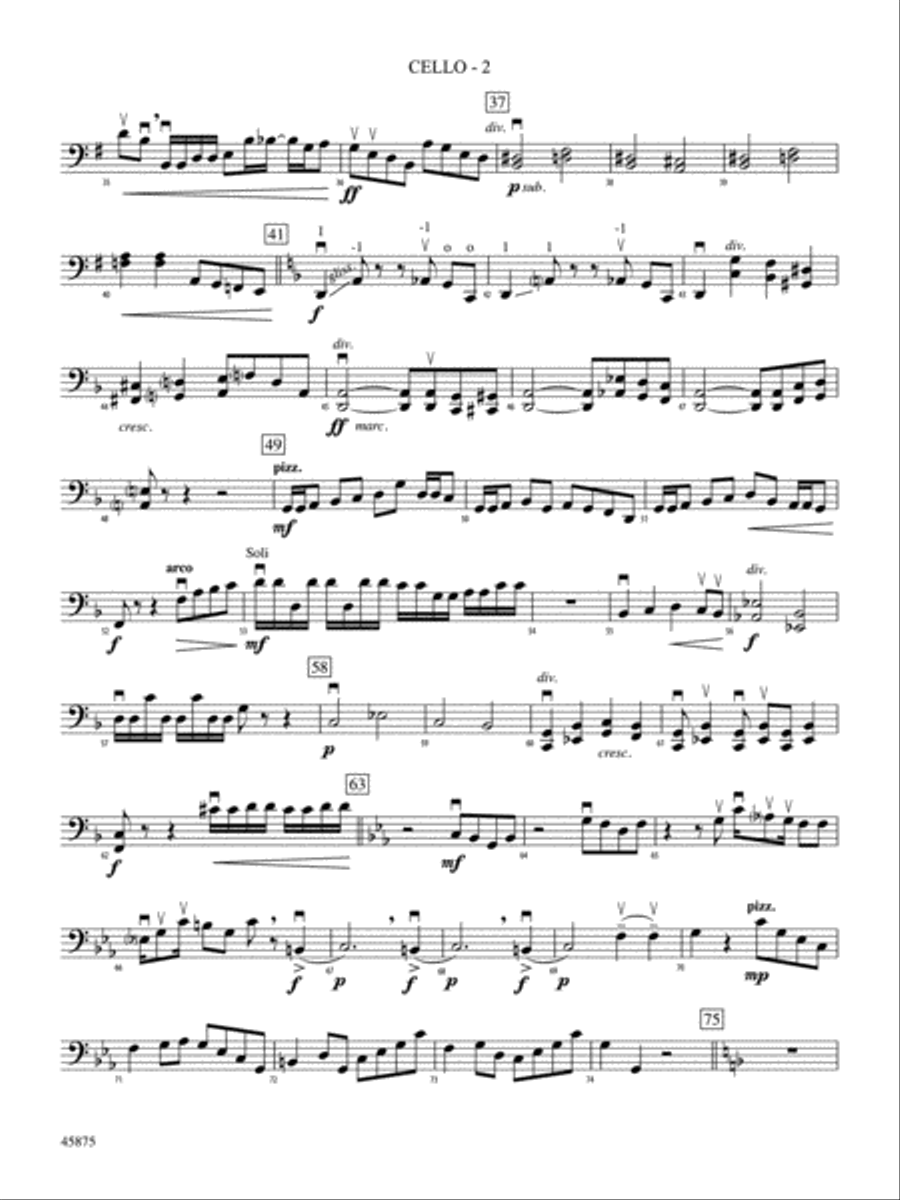 Swamp Thang: Cello String Orchestra scores gallery preview page 2