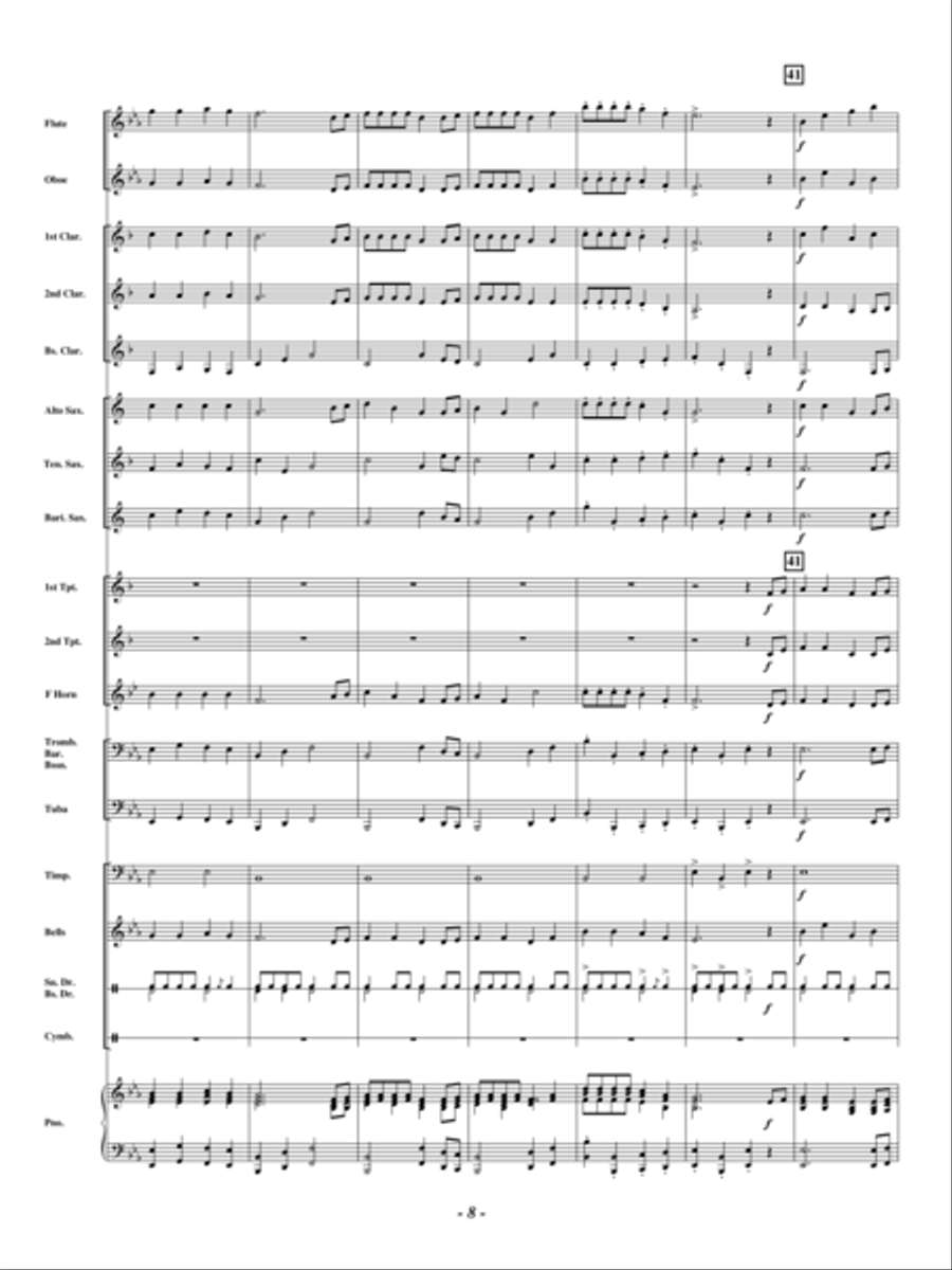 American Folk Dance American Folk Dance Concert Band scores gallery preview page 7