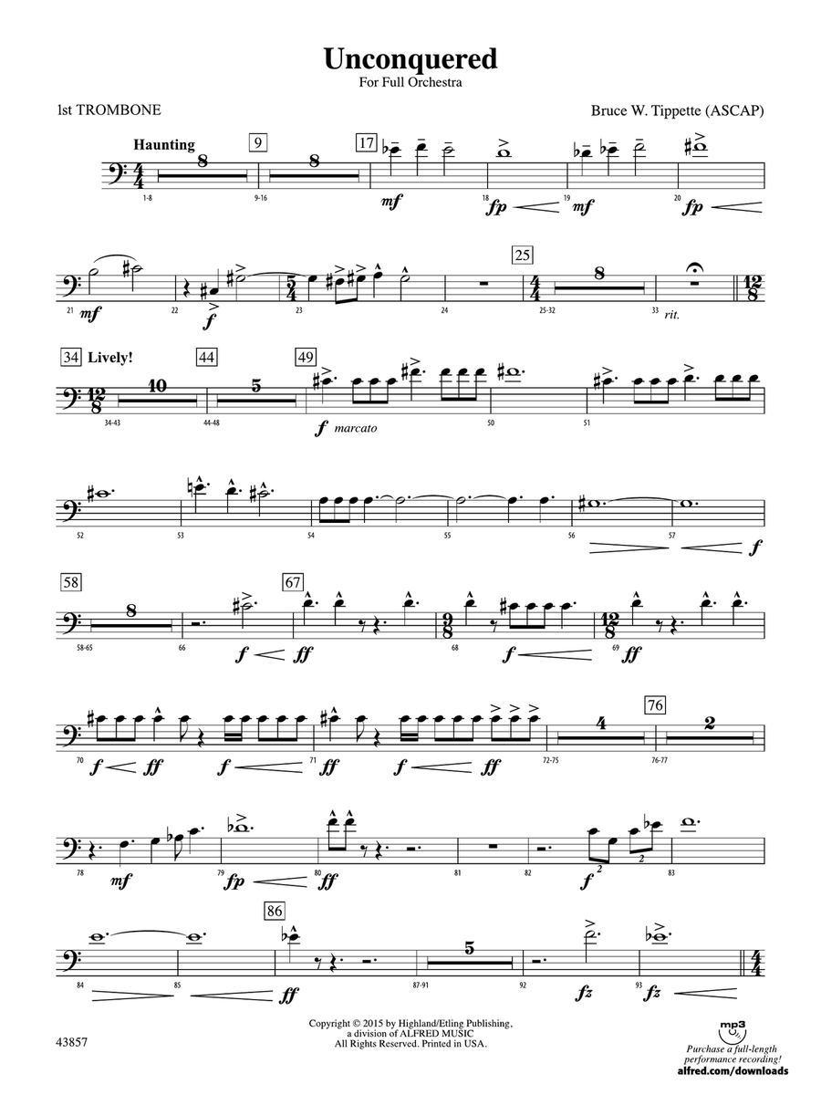 Unconquered: 1st Trombone