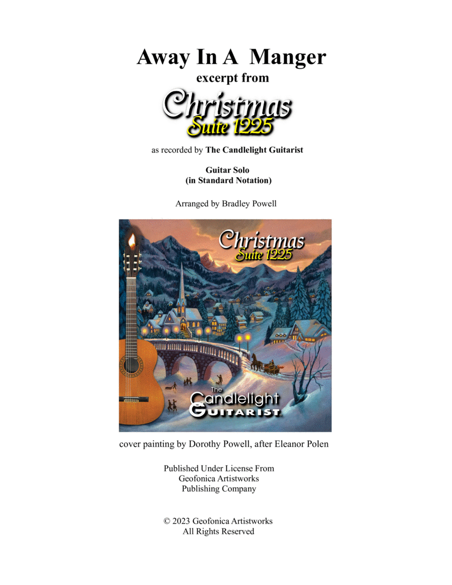 Away in a Manger Acoustic Guitar scores gallery preview page 1