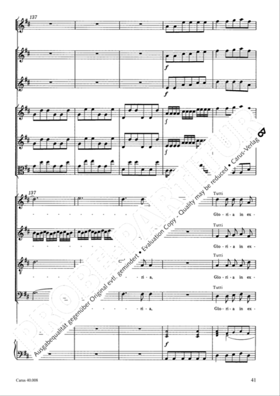 Introduzione e Gloria 4-Part scores gallery preview page 42