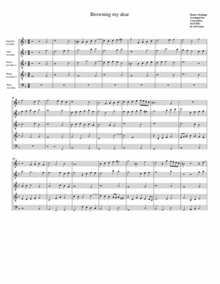 Browning my dear (arrangement for recorders)