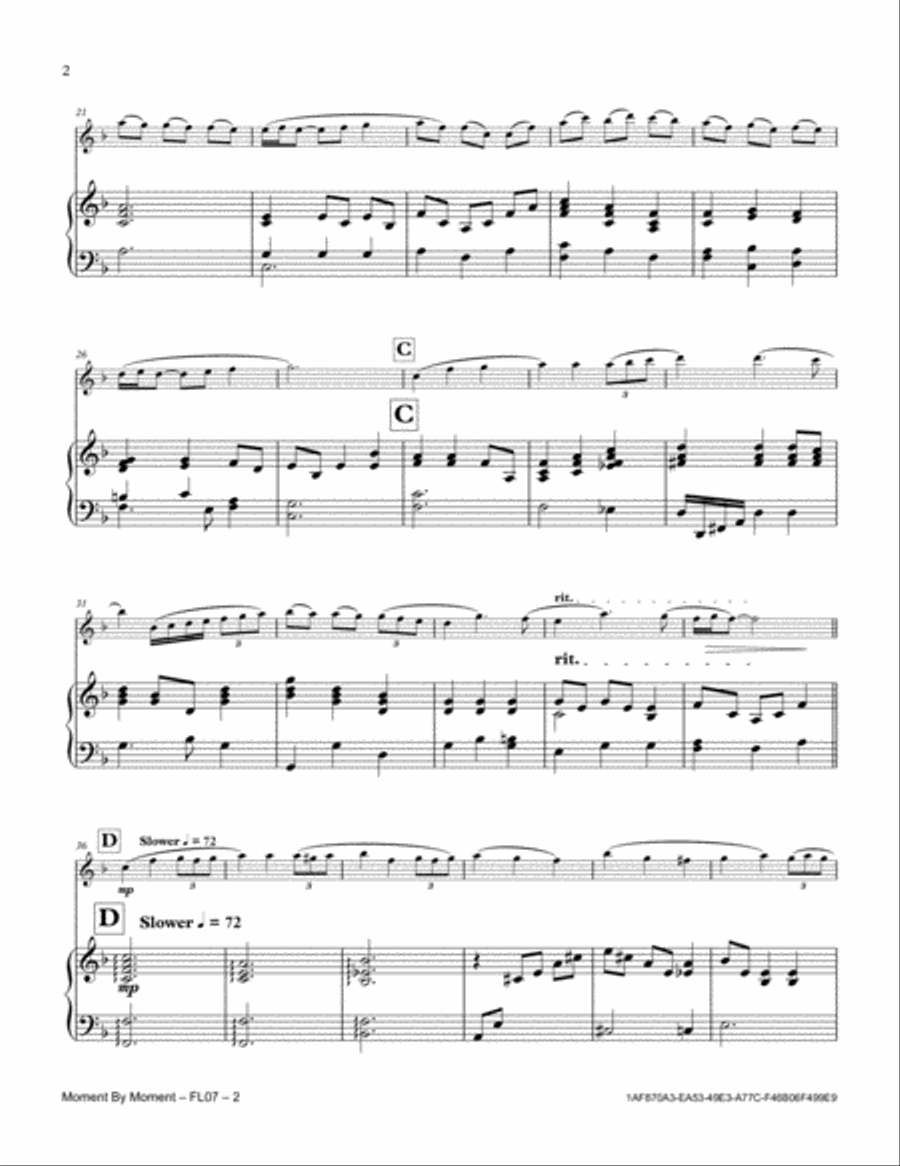 Moment By Moment Flute Solo scores gallery preview page 2