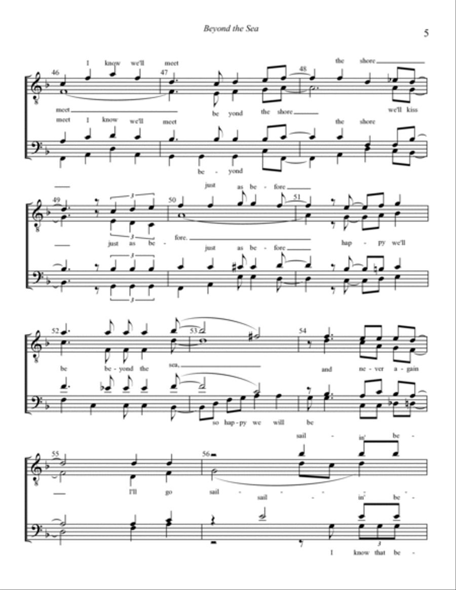 Beyond The Sea Beyond The Sea TTBB scores gallery preview page 5