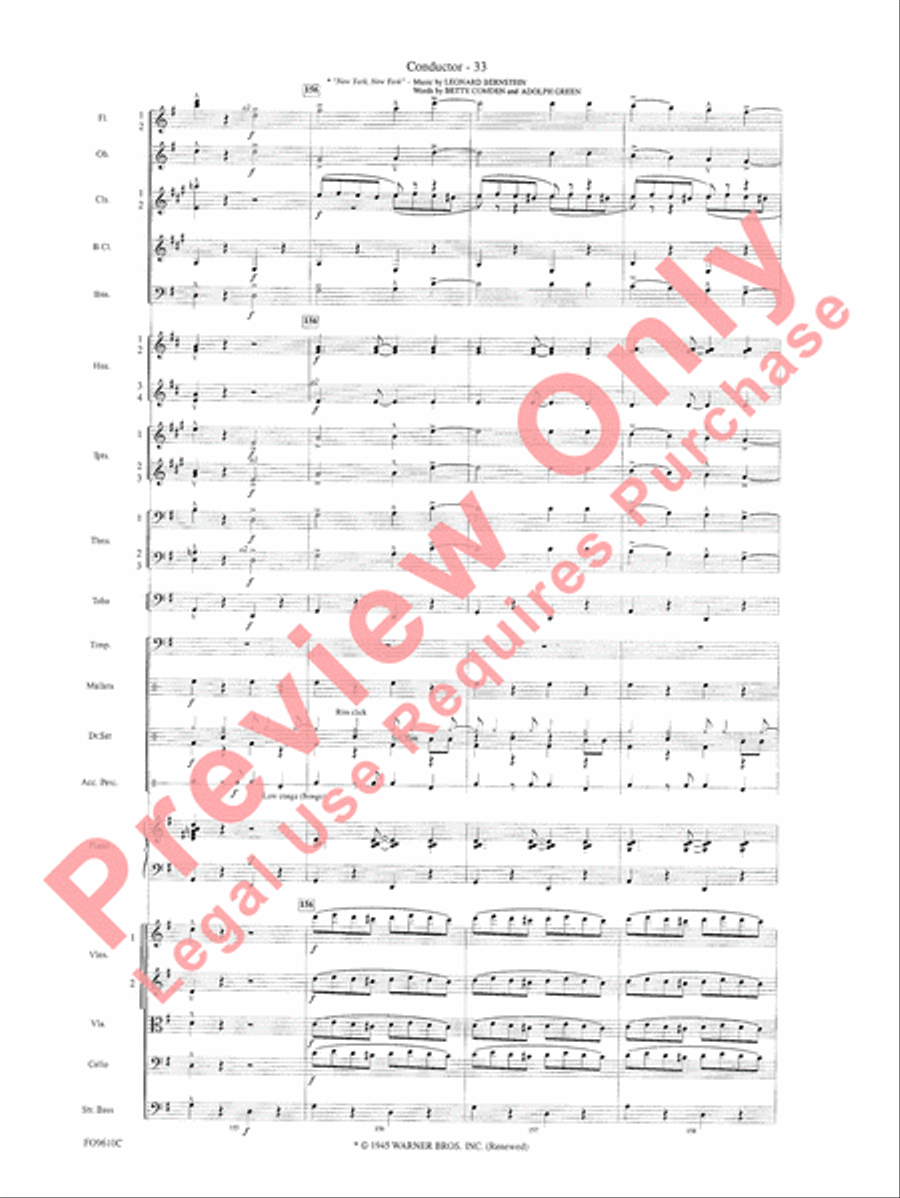 A Salute to the Big Apple Full Orchestra scores gallery preview page 35