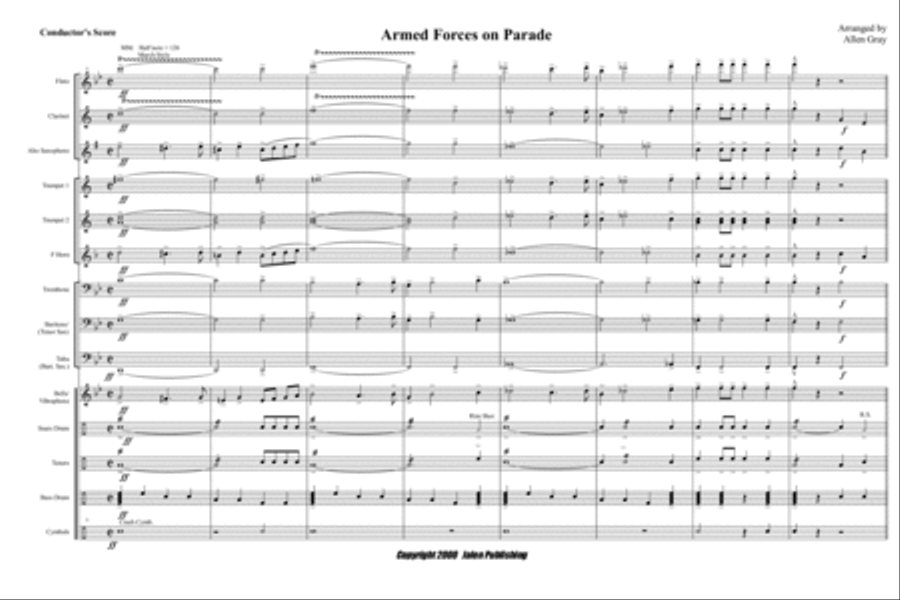 Armed Forces on Parade Armed Forces on Parade Marching Band scores gallery preview page 2