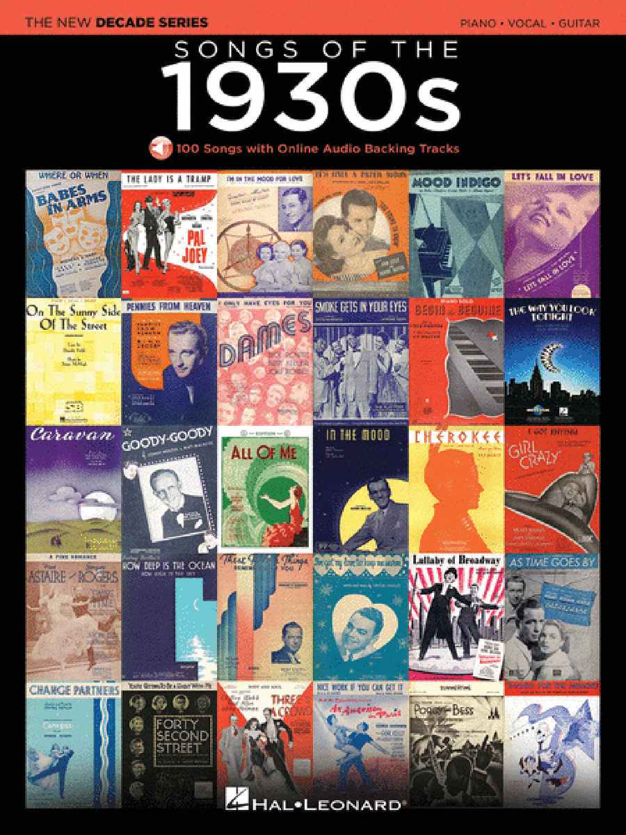 Songs of the 1930s Piano, Vocal, Guitar scores gallery preview page 1