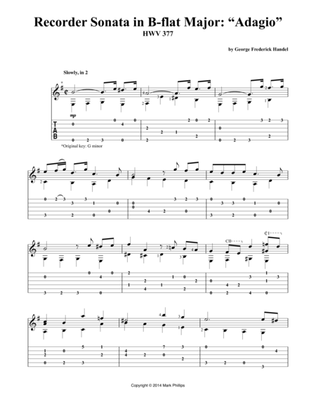 Recorder Sonata in B-flat Major: “Adagio”