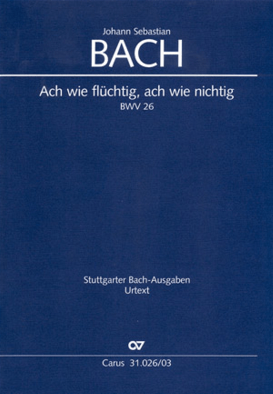 Ah, how fleeting, ah, how futile (Ach wie fluchtig, ach wie nichtig) 4-Part scores gallery preview page 1