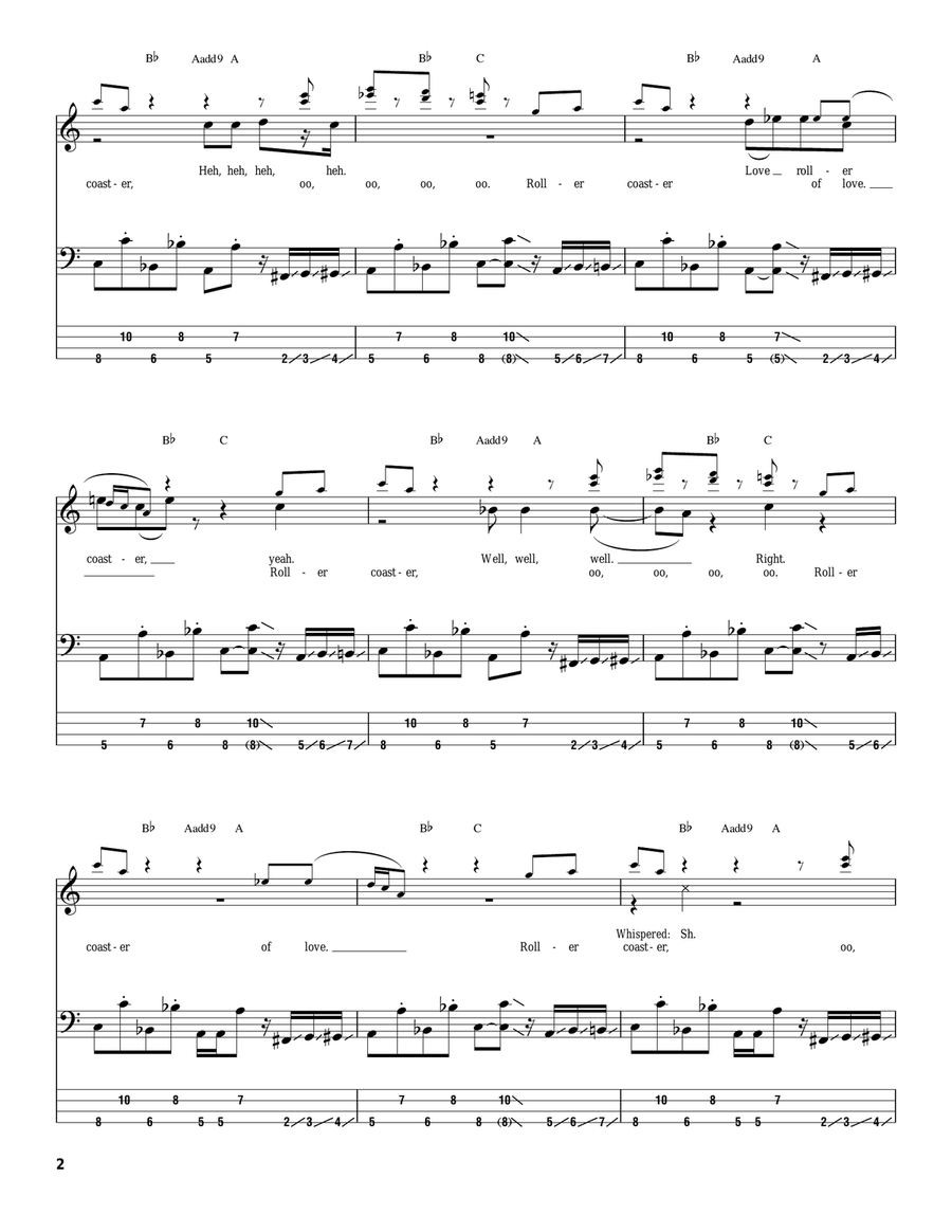 Love Rollercoaster Acoustic Guitar scores gallery preview page 2