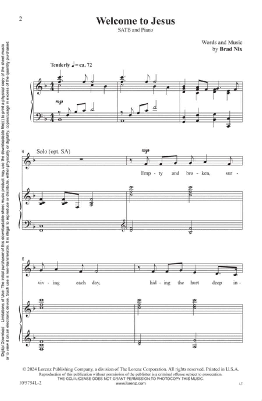 Welcome to Jesus Welcome to Jesus 4-Part scores gallery preview page 2