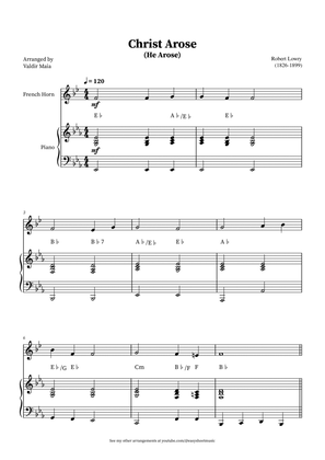 Book cover for Christ Arose (He Arose) - French Horn and Piano (with chords)