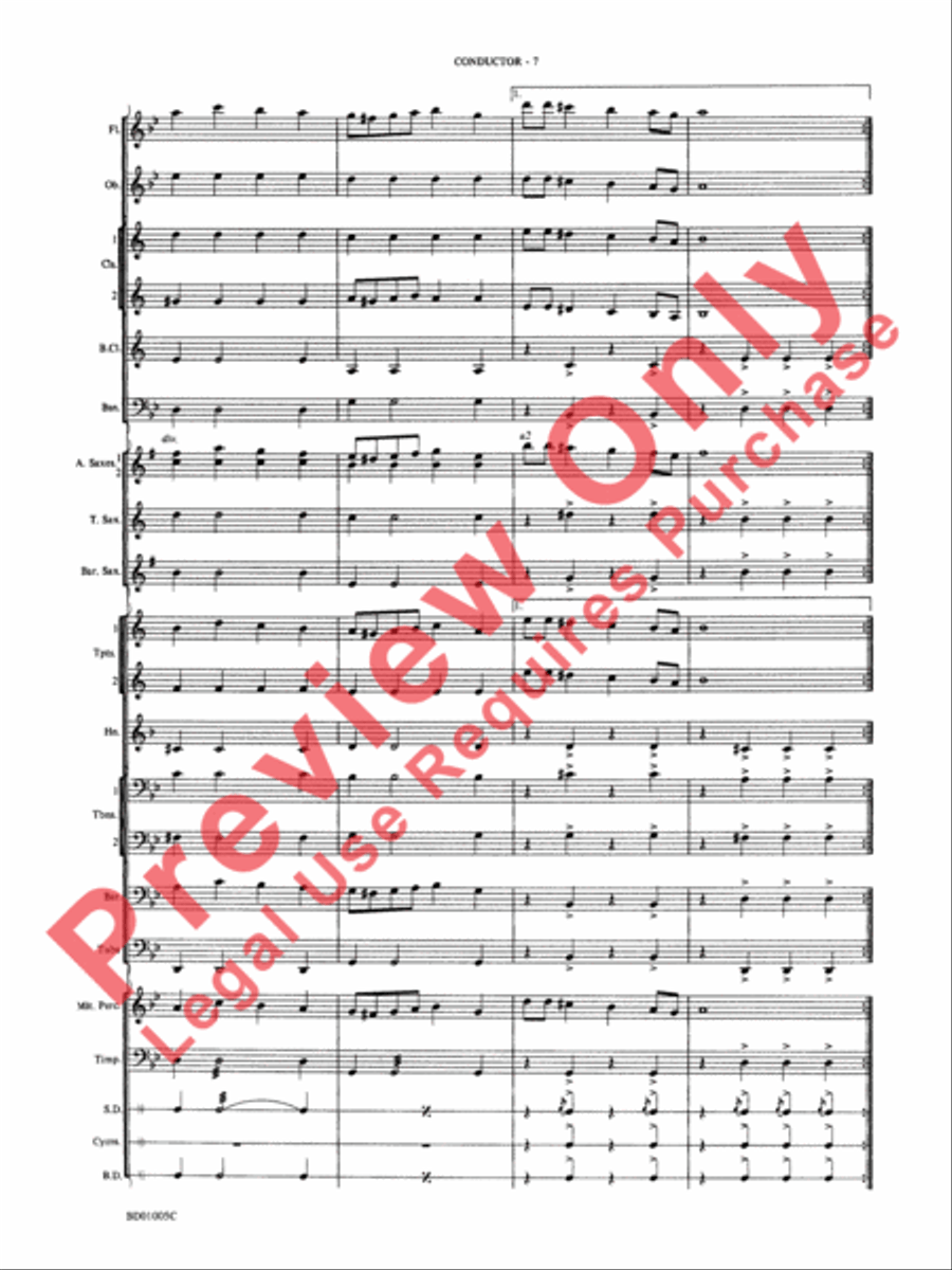 March Slav Concert Band scores gallery preview page 9