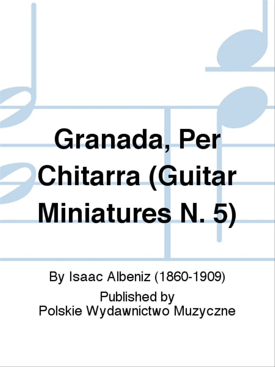 Granada, Per Chitarra (Guitar Miniatures N. 5) Lute scores gallery preview page 1
