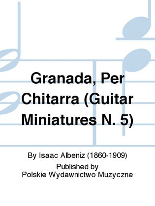 Book cover for Granada, Per Chitarra (Guitar Miniatures N. 5)