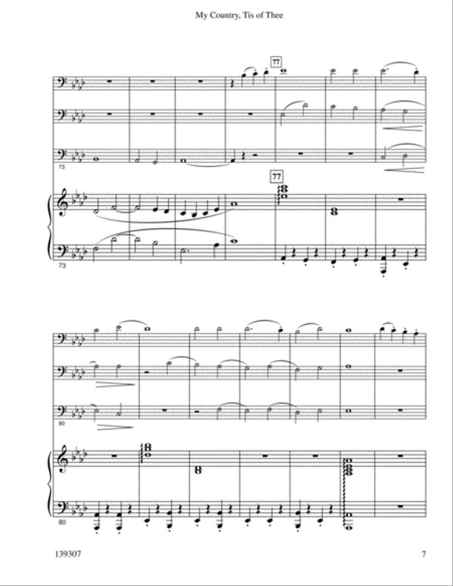 My County Tis Of Thee My County Tis Of Thee Brass Trio scores gallery preview page 8