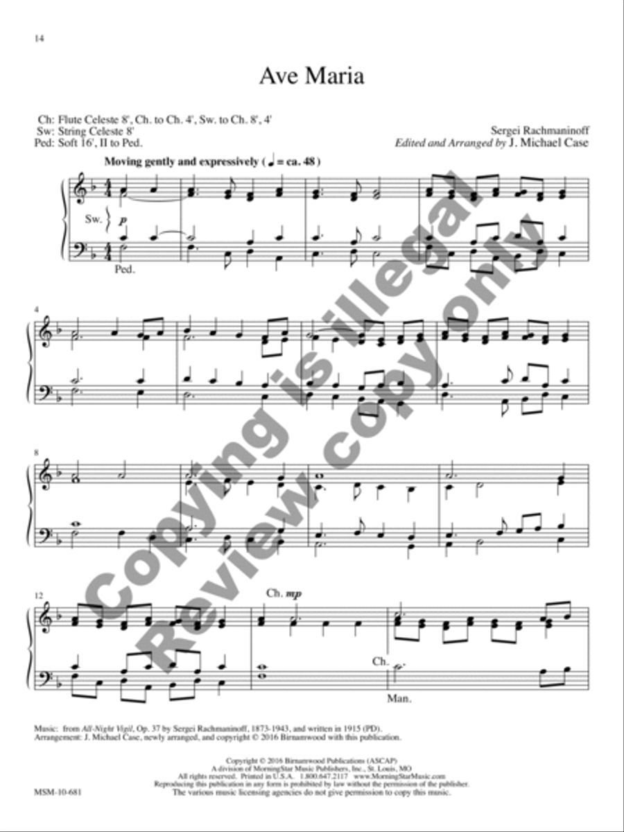10 Transcriptions & Arrangements for Organ, Volume 1 Organ scores gallery preview page 18