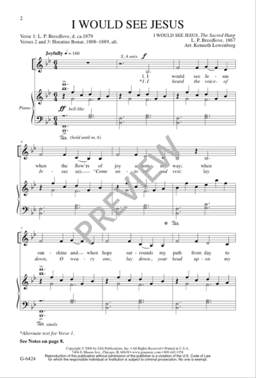 I Would See Jesus 2-Part scores gallery preview page 2