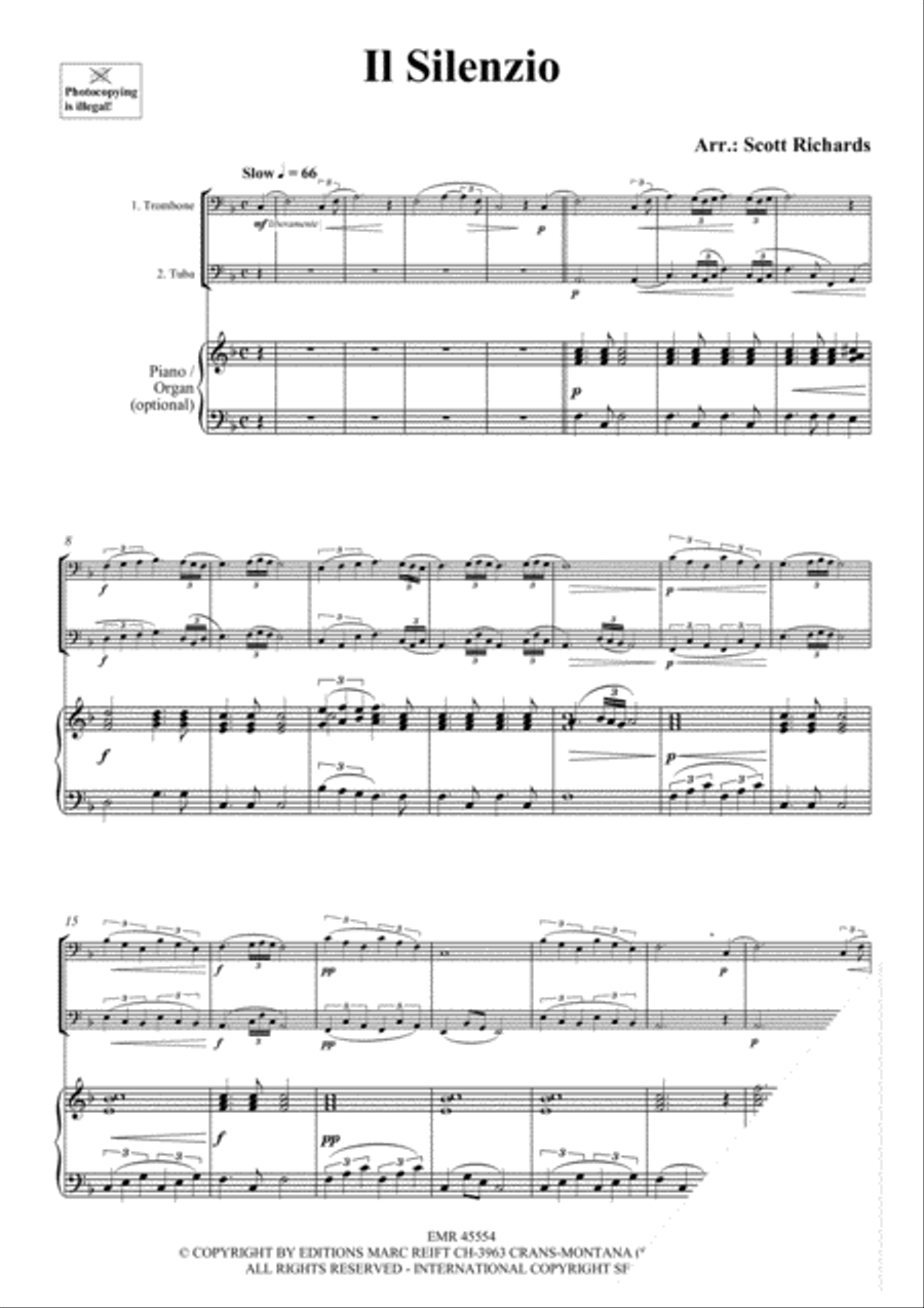 Il Silenzio Trombone scores gallery preview page 4