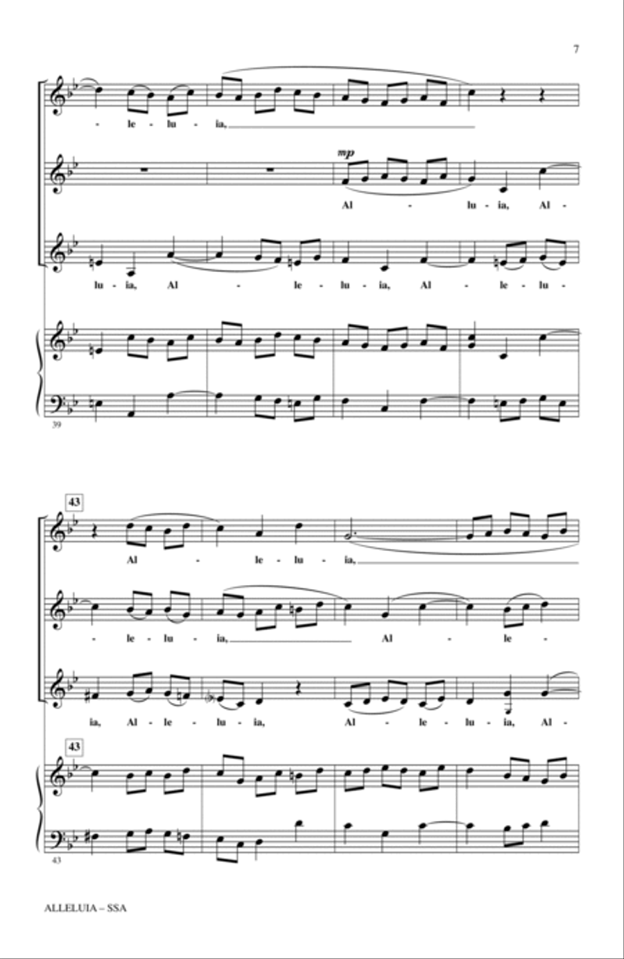 Alleluia (from Motet VI, BWV 230) SSA scores gallery preview page 5