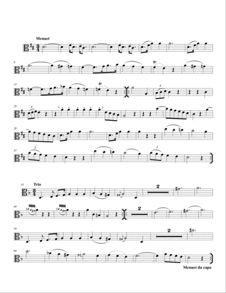 Wagenseil - Six Quartets for Two Violas, Cello and Bass String Quartet scores gallery preview page 4