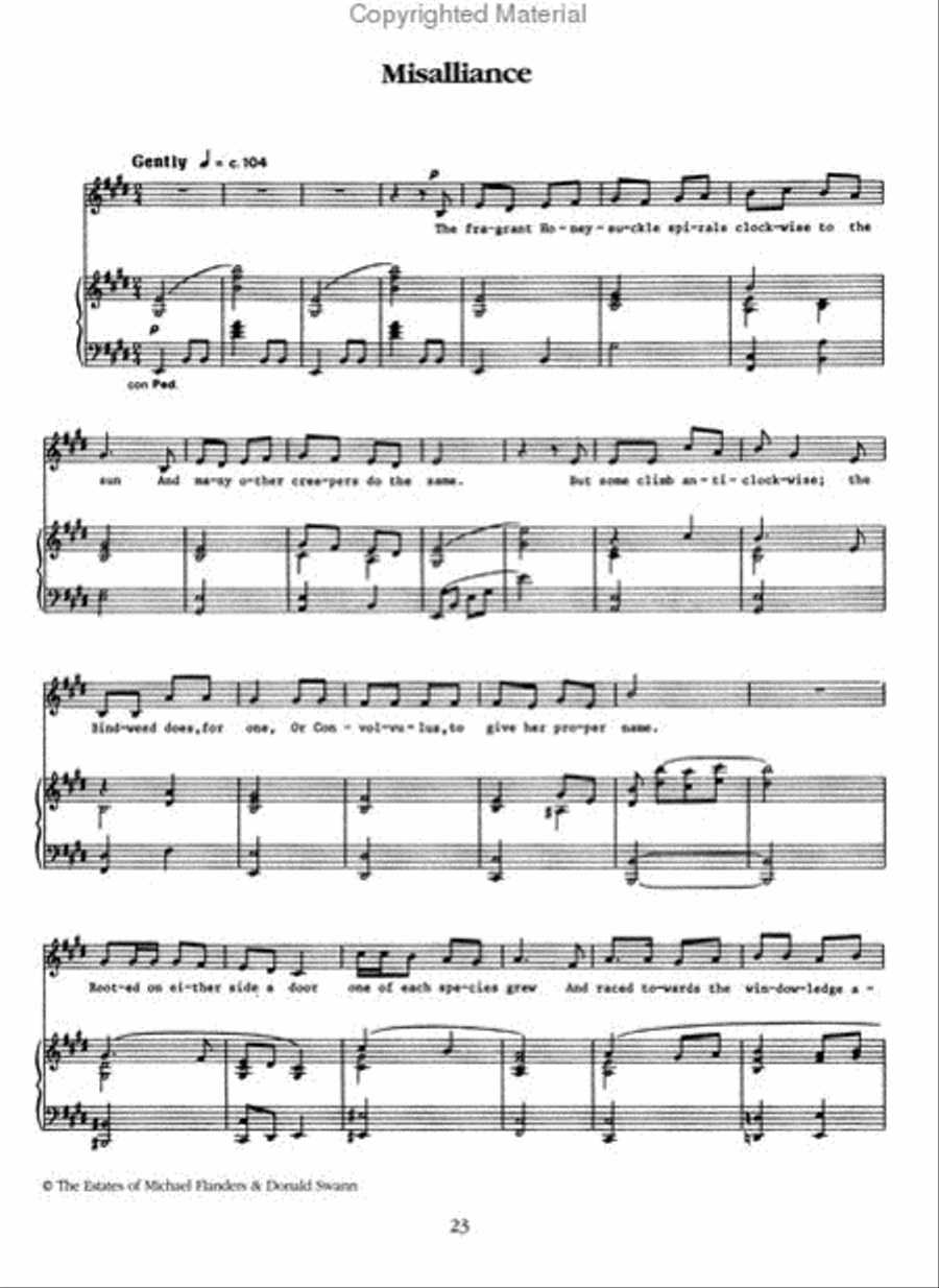 The Songs of Michael Flanders & Donald Swann Voice scores gallery preview page 4