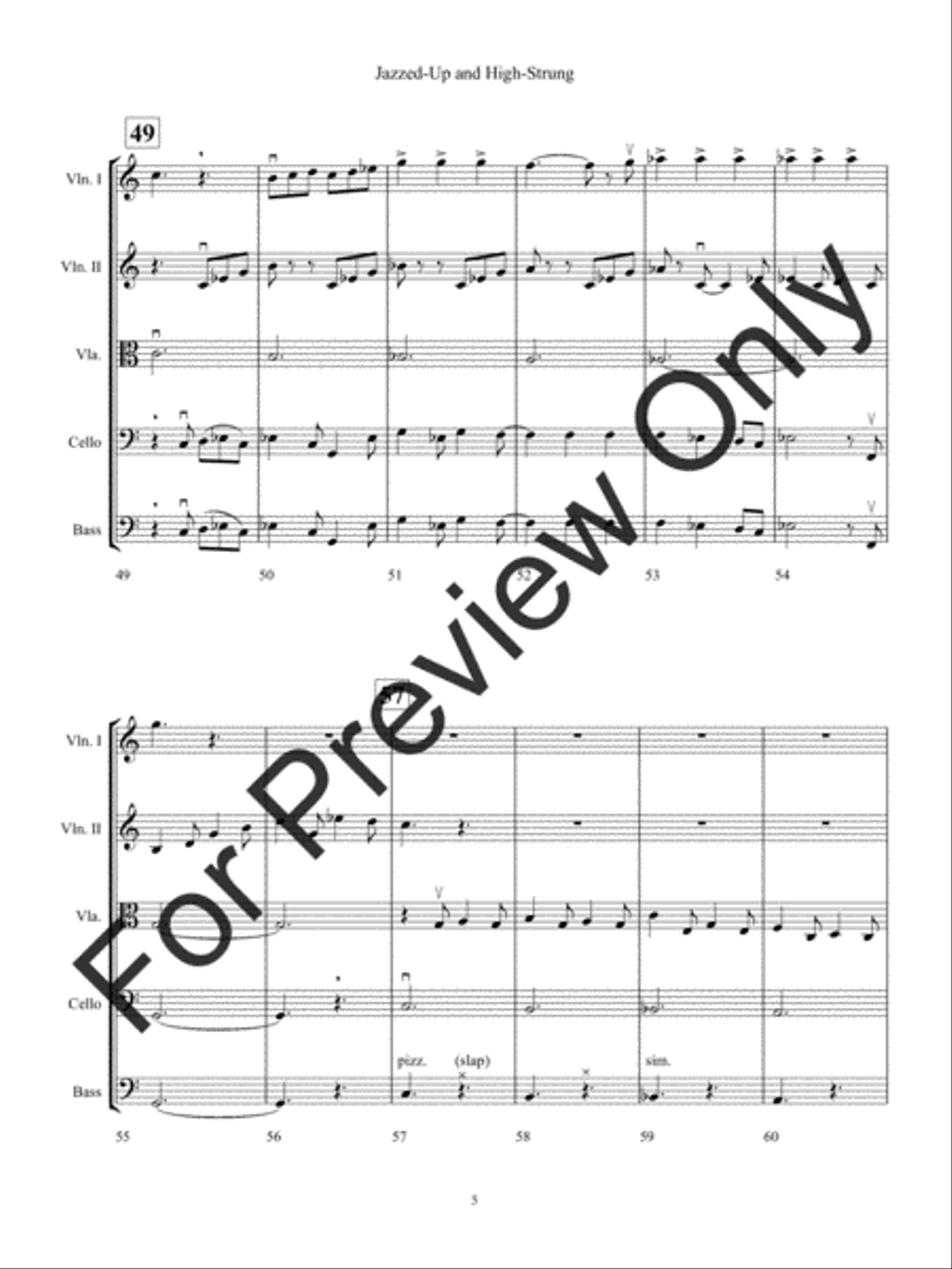 Jazzed-Up and High-Strung String Orchestra scores gallery preview page 8