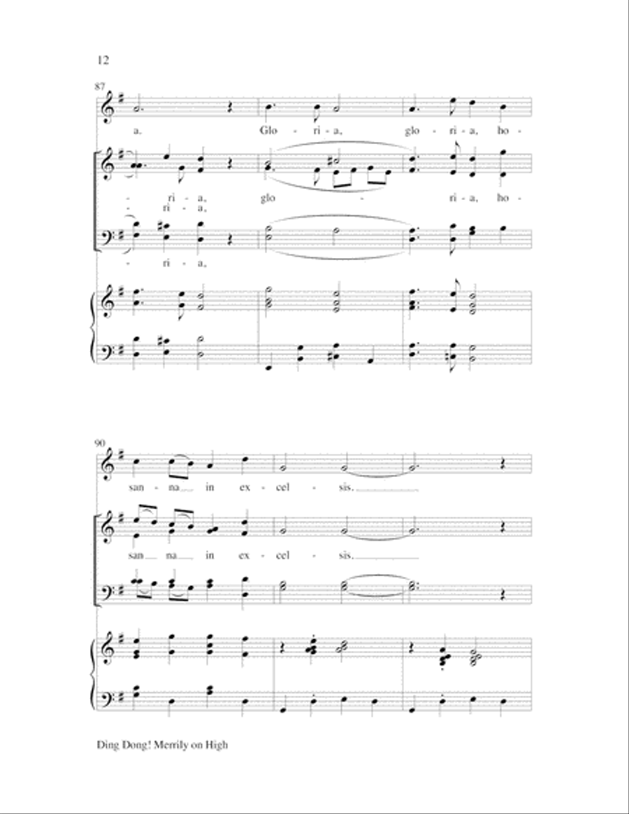 Ding Dong! Merrily on High 4-Part scores gallery preview page 12