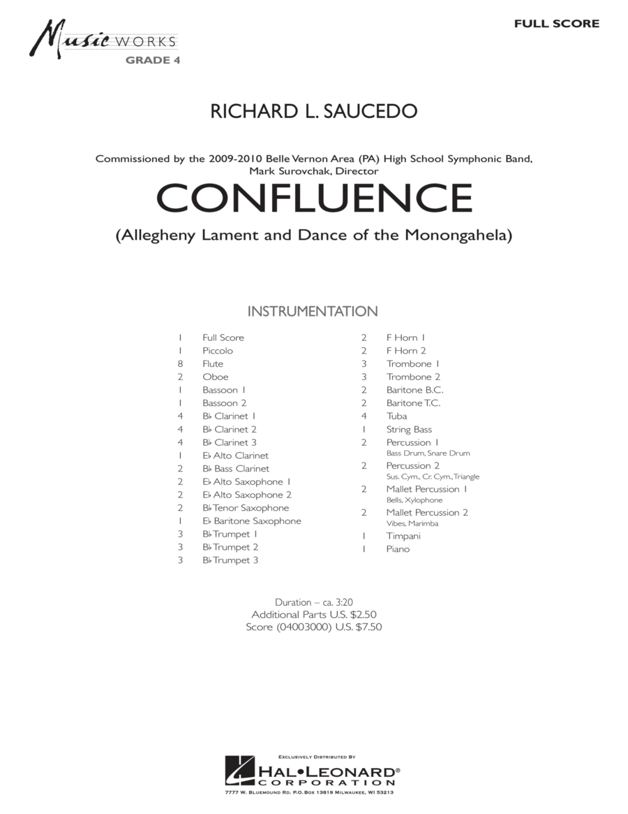 Confluence - Full Score Concert Band scores gallery preview page 1