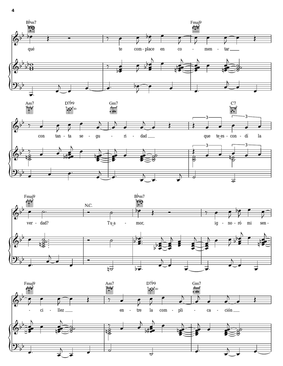 Plato De Segunda Mesa Plato De Segunda Mesa Piano, Vocal, Guitar scores gallery preview page 4