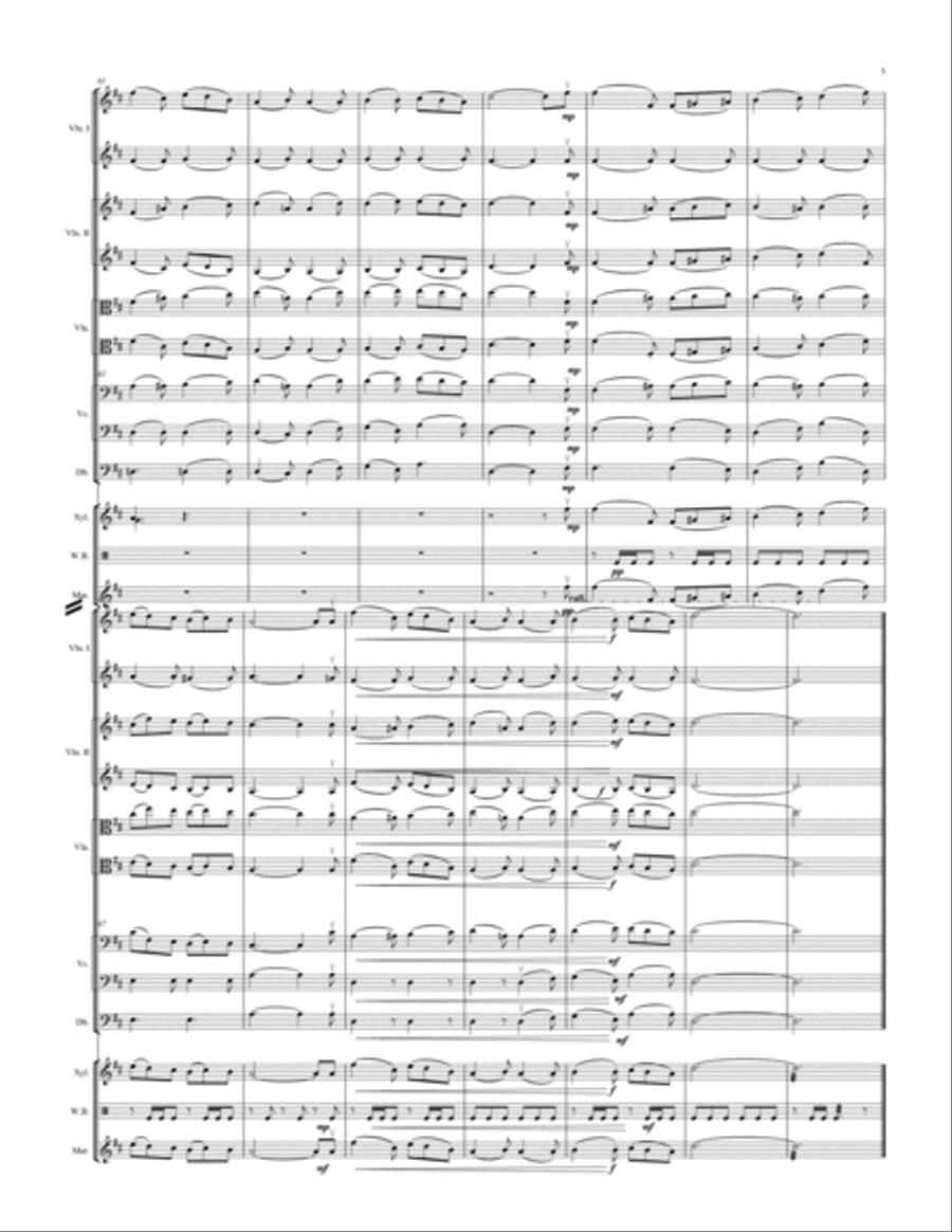 IT CAME UPON A MIDNIGHT CLEAR FOR STRING ORCHESTRA WITH PERCUSSION Chamber Music scores gallery preview page 5