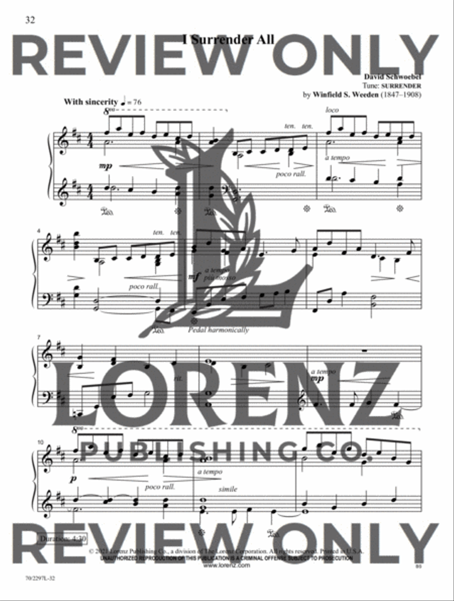 I Surrender All Piano Solo scores gallery preview page 16