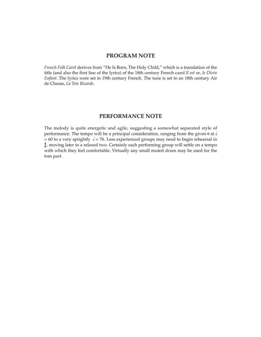 French Folk Carol - Full Score Orchestra scores gallery preview page 2