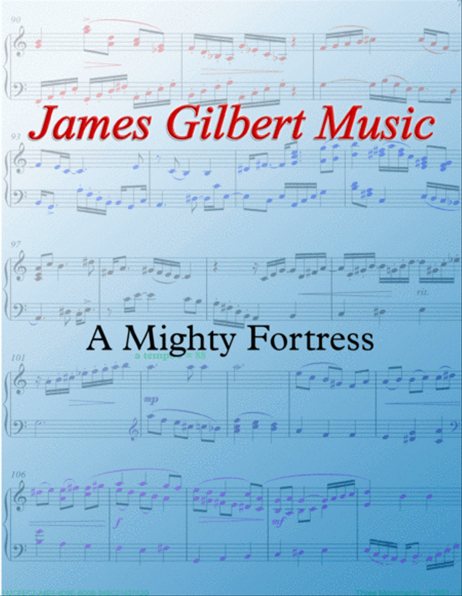 A Mighty Fortress Piano Solo scores gallery preview page 1