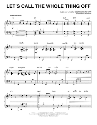 Let's Call The Whole Thing Off [Jazz version] (arr. Brent Edstrom)