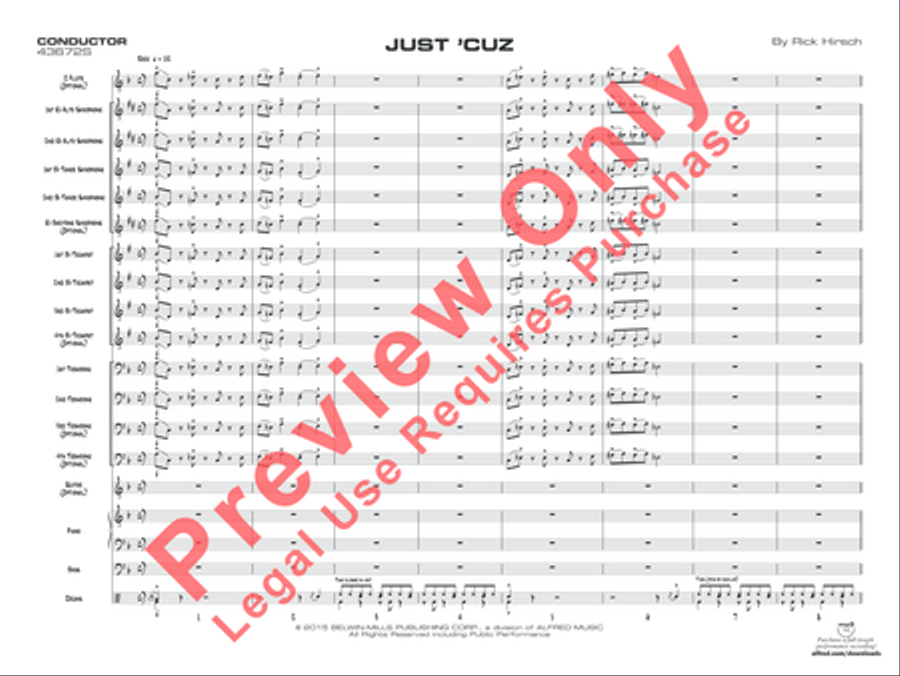 Just 'Cuz Just 'Cuz Jazz Ensemble scores gallery preview page 18