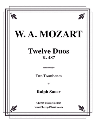 Book cover for Twelve Duos for Two Trombones