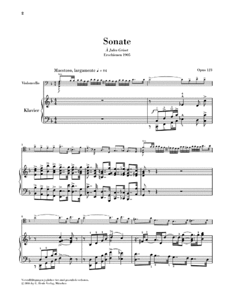 Sonata for Violoncello and Piano No. 2 in F Major, Op. 123