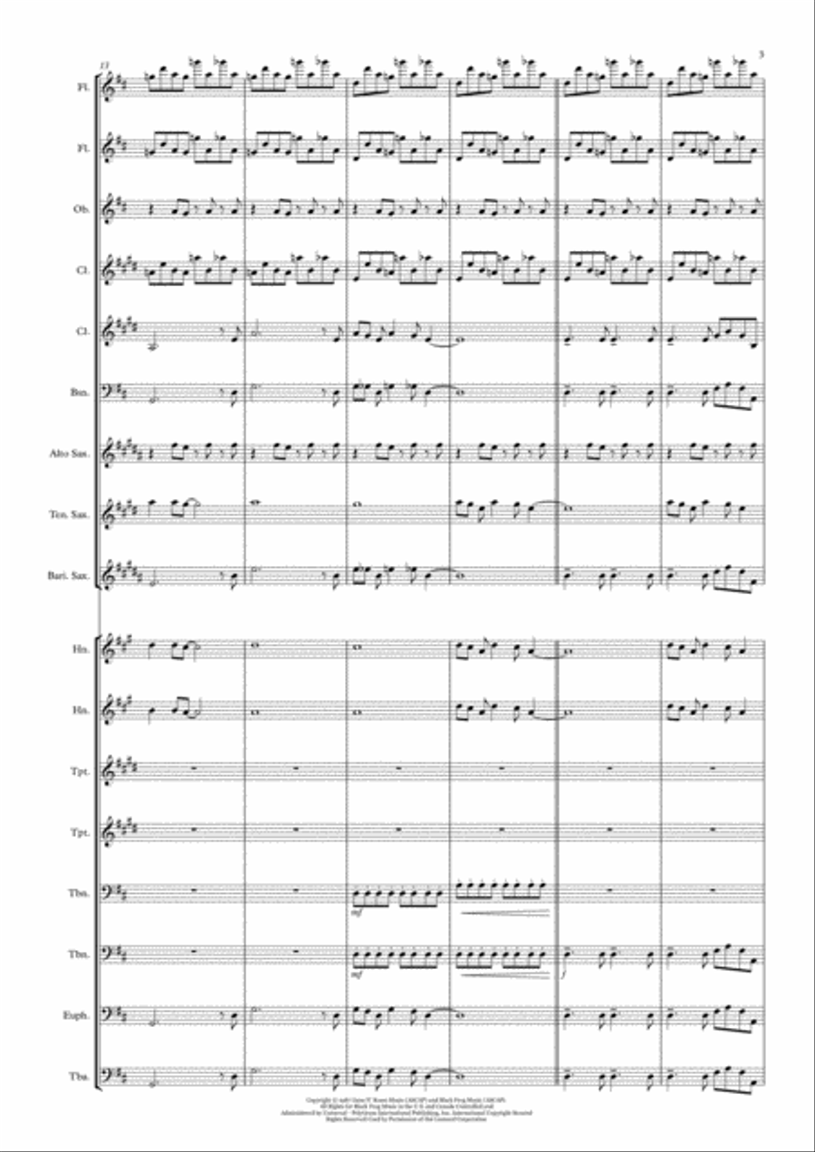 Sweet Child O' Mine Large Ensemble scores gallery preview page 3