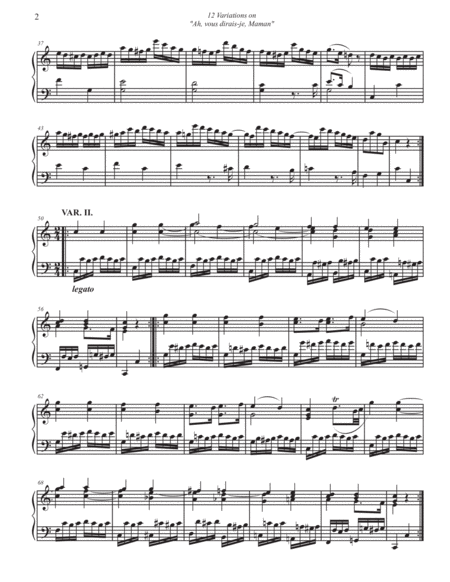 12 Variations on "Ah, vous dirais-je, Maman" (Twinkle, Twinkle, Little Star) - Mozart - Piano Solo